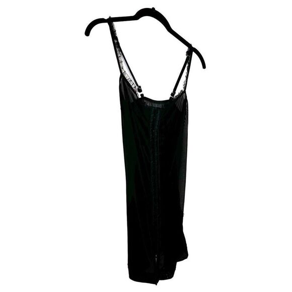 Victoria's Secret Sheer Mesh Hook And Eye Slip Lingerie Corset Cami Top Black Sm - Picture 2 of 4